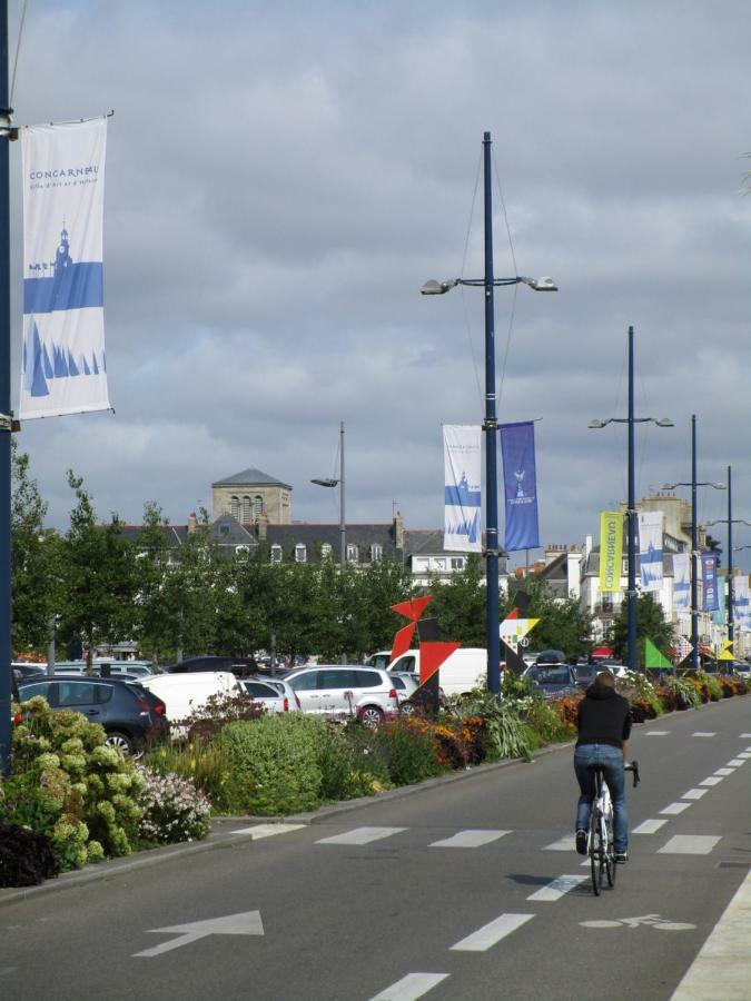 Splendide Vue Face A La Mer Avec Garage Concarneau Bagian luar foto